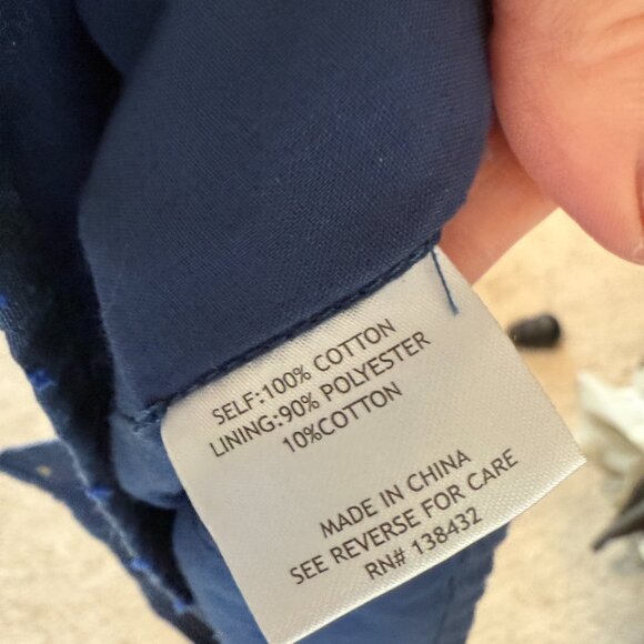 Modcloth Size Large Blue Button Front Tank Top Colorful Polka Dots Swiss Dots - Picture 7 of 11